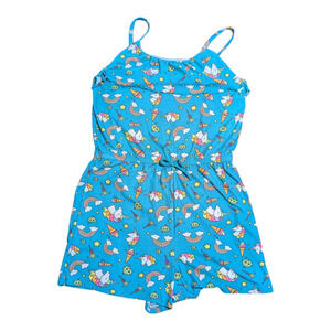 Extremely Me -Turquoise - Unicorns and Rainbows - Romper - Girls Size 14